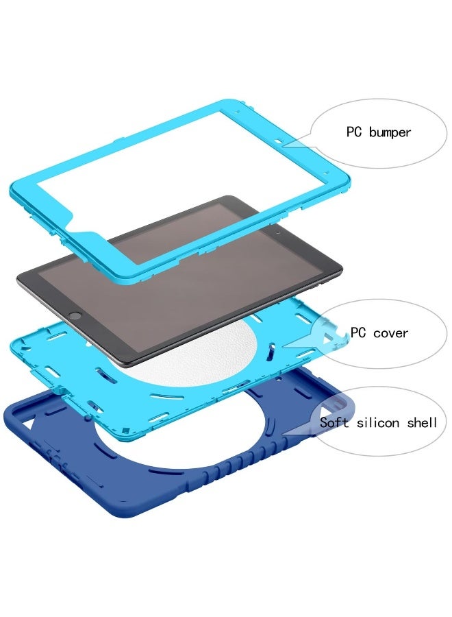 iPad 9th Generation/8th Generation/7th Generation Case (iPad 10.2 Case 2021/2020/2019) Heavy Duty Shock Resistant Sturdy Cover with Swivel Stand/Pencil Holder/Shoulder Strap - Image 3
